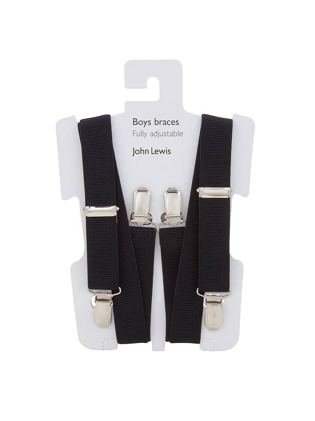 John Lewis Boy Fully Adjustable Braces, One Size, Black