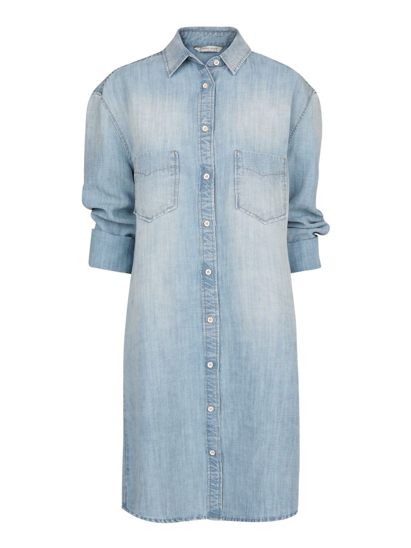Buy Mango Denim Shirt Dress, Medium Blue Online at johnlewis.com