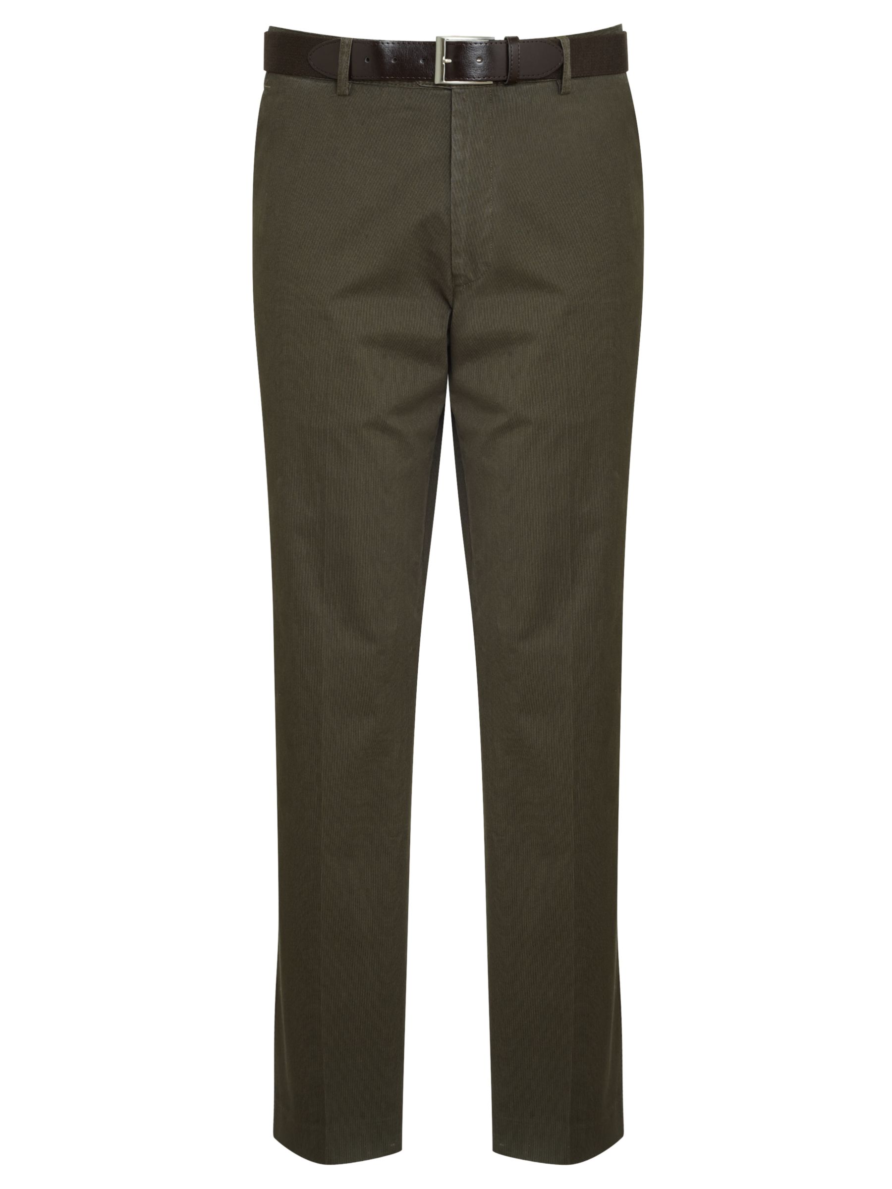 John Lewis & Partners Semi Formal Fine Stripe Stretch Trousers, Taupe