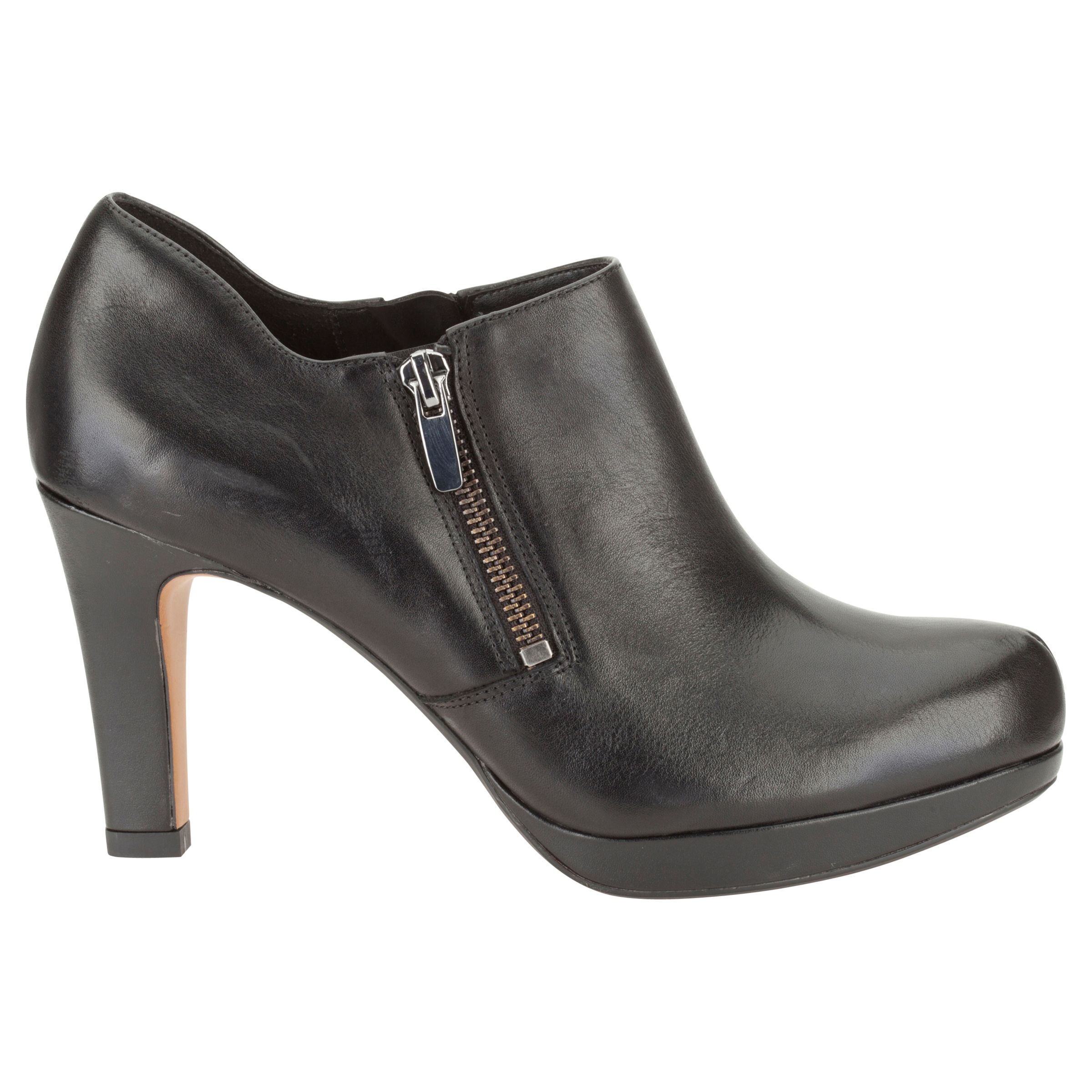 Clarks Amos Kendra Leather Ankle Boots, Black