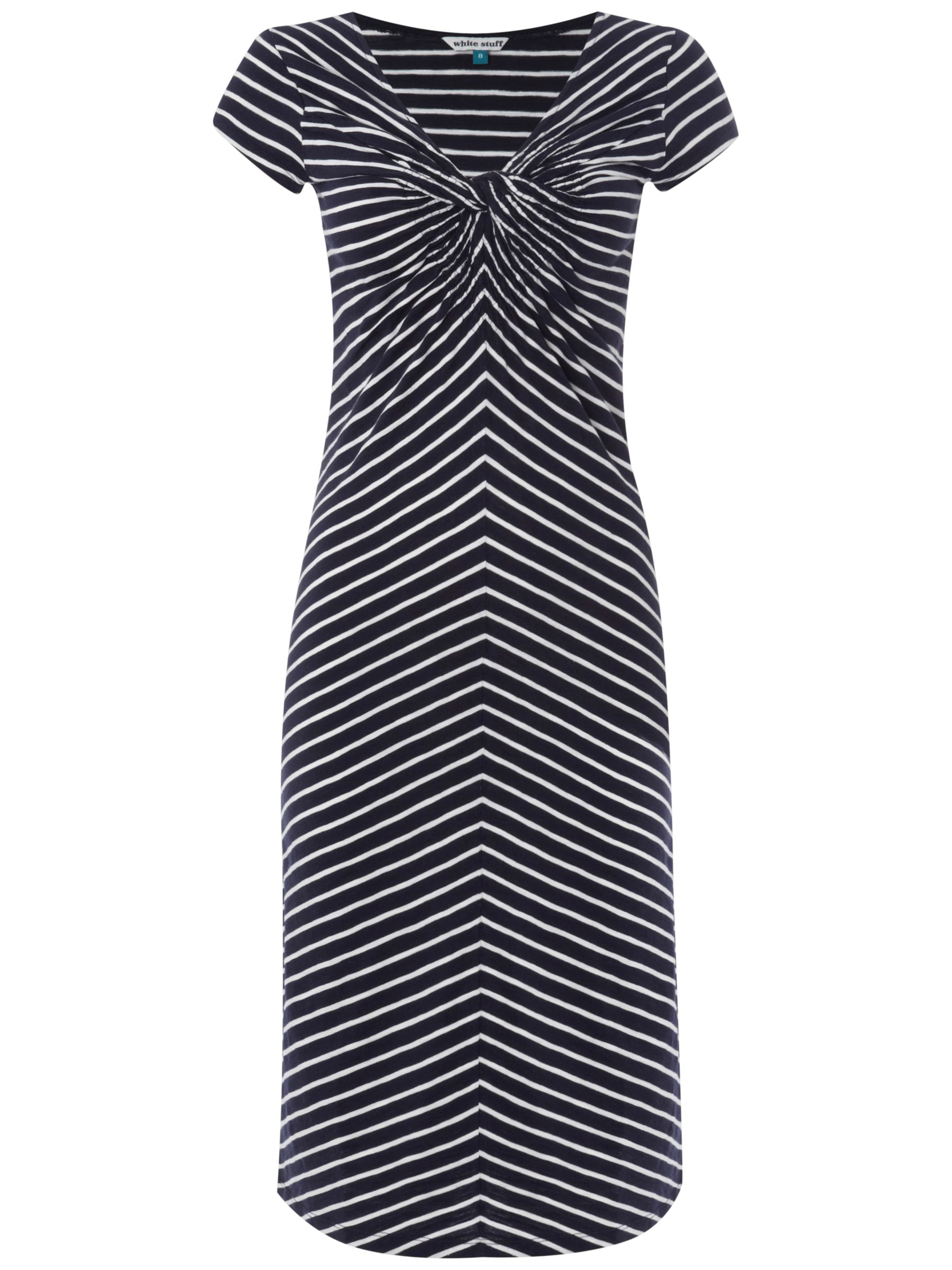 Buy White Stuff Go Crazy Midi Stripe Dress, Navy Online at johnlewis.com