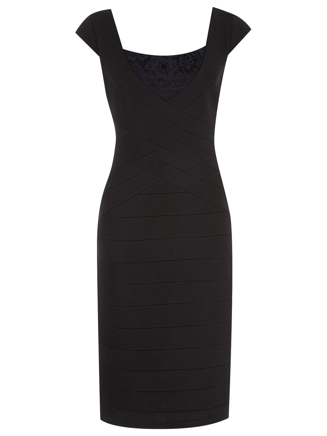 Buy Alexon Ottoman Lace Dress, Black Online at johnlewis.com