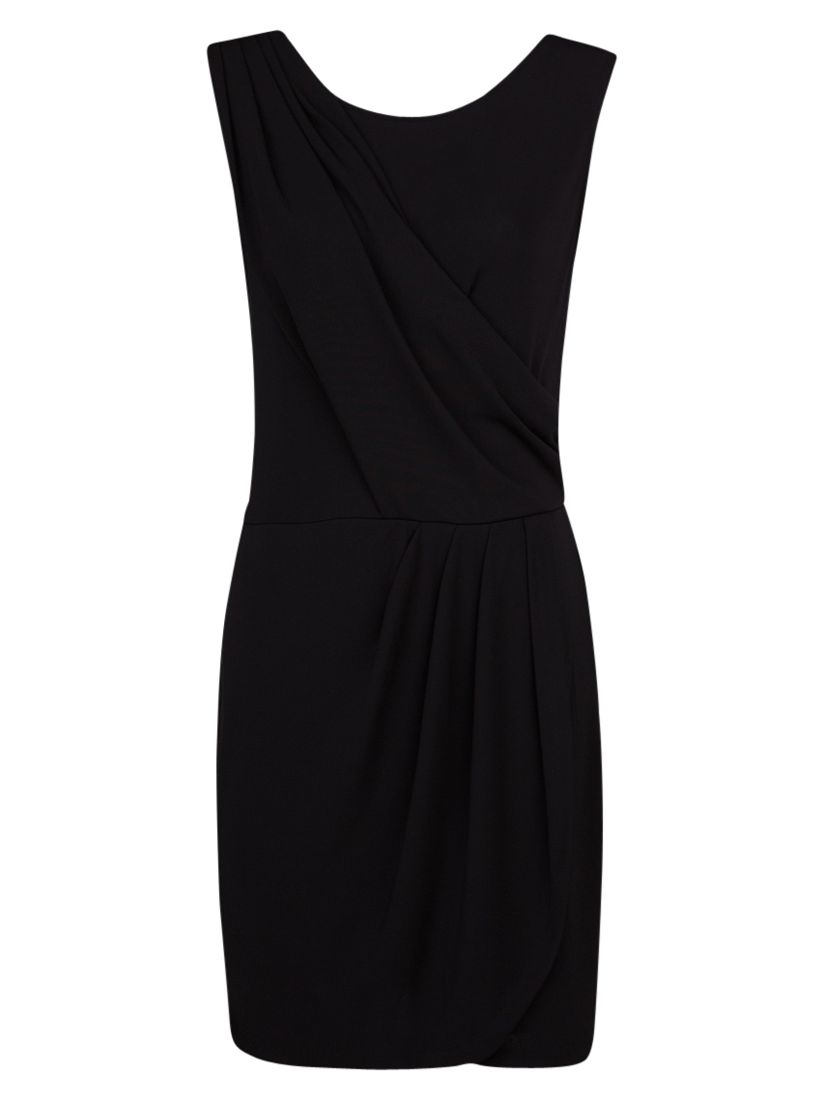 Buy Mango Draped Wrap Dress, Black Online at johnlewis.com