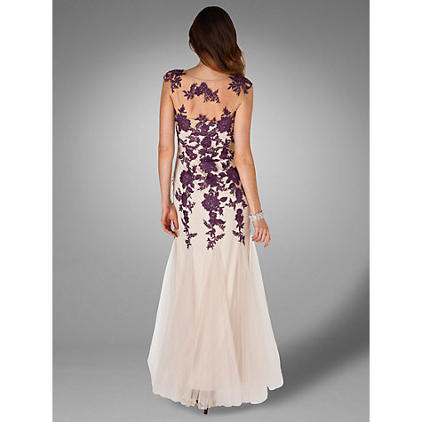 Buy Phase Eight Collection 8 Rita Tulle Dress, Nude/Blackcurrant | John ...
