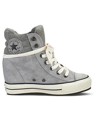 Converse Chuck Taylor All Stars Burnished Suede Trainers, Grey at John ...
