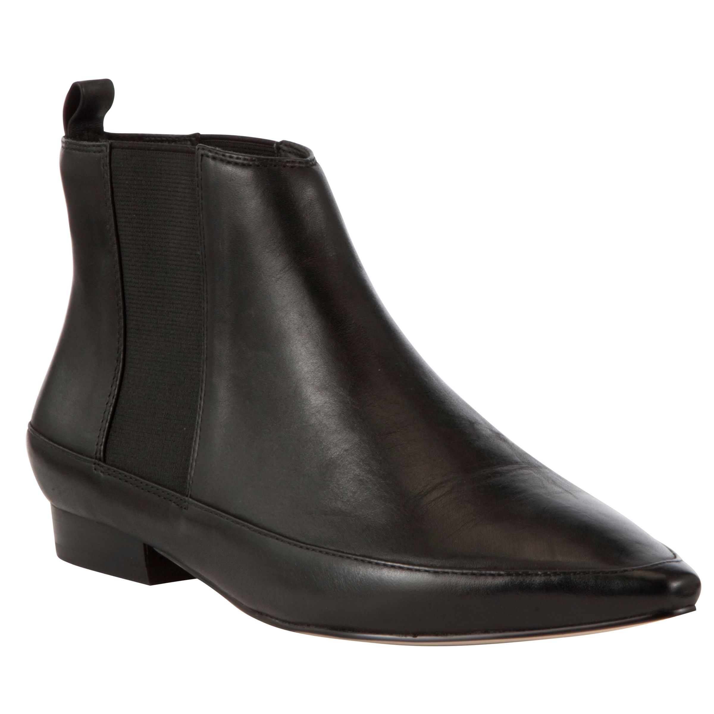 pointed leather chelsea boots