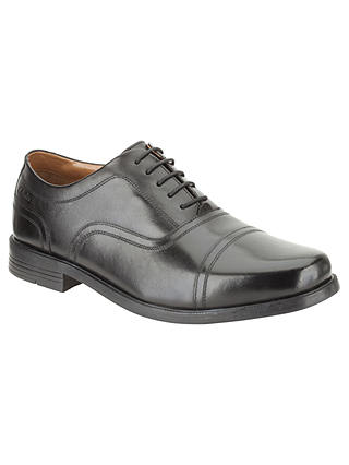 Clarks Beeston Cap Leather Oxford Shoes, Black