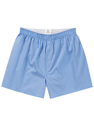 Sunspel Classic Cotton Boxer Shorts, Blue