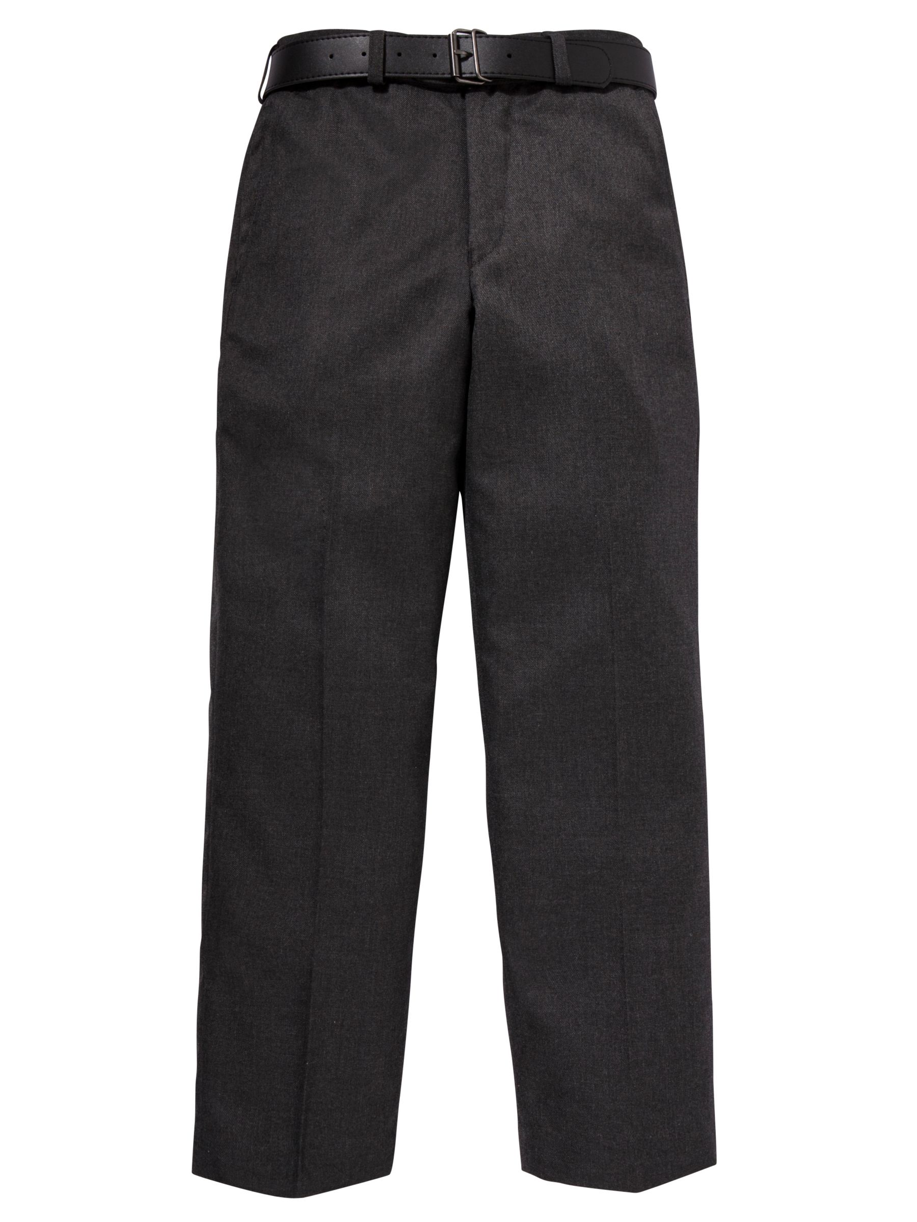 David Luke Senior Regular Fit Eco-Trousers with Belt, Grey