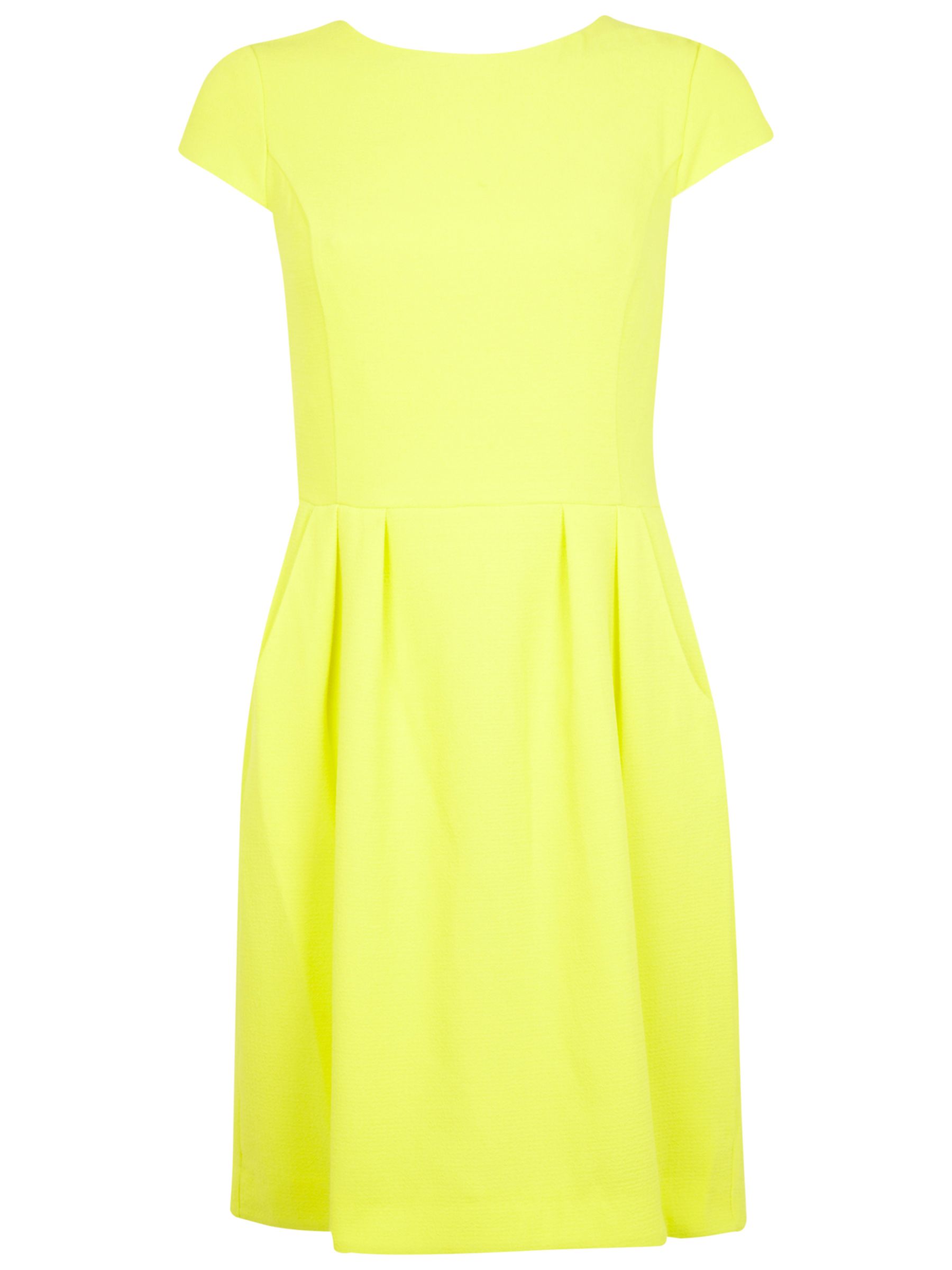 Buy Miss Selfridge Crepe Tulip Dress, Yellow Online at johnlewis.com