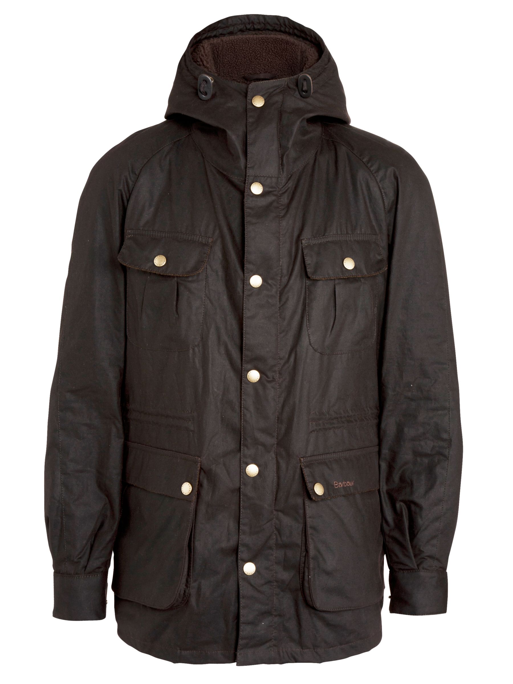 Barbour Northolt Hooded Parka Jacket, Rustic at John Lewis & Partners
