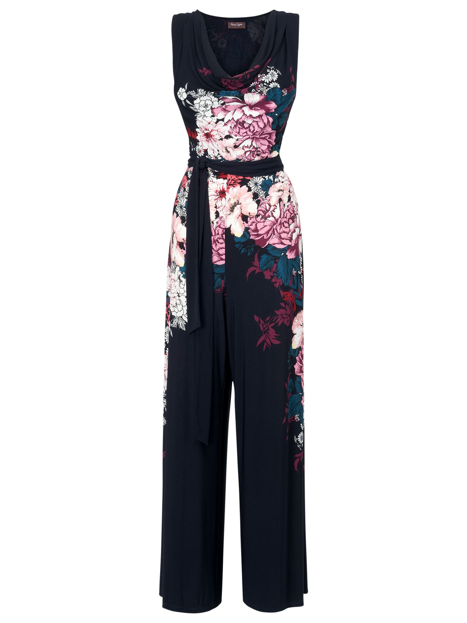 navy and pink jumpsuit