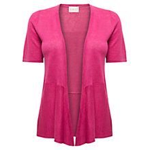 Buy East Short Sleeve Linen Cardigan, Azalea Online at johnlewis.com