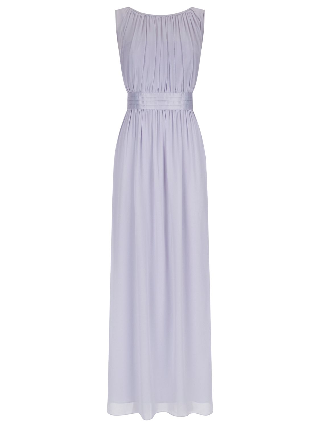 Kaliko Ruched Chiffon Maxi Dress, Lavender at John Lewis & Partners