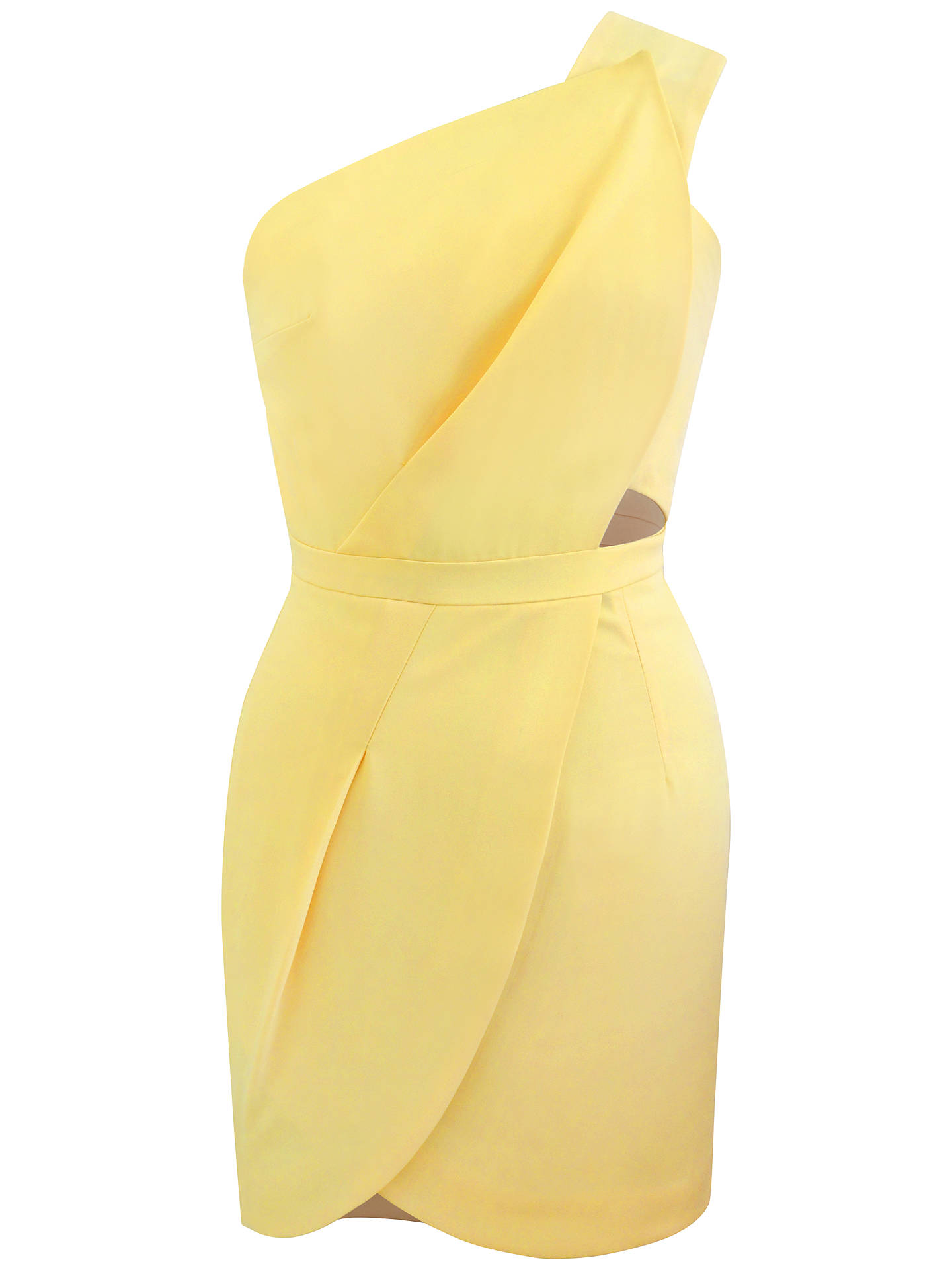 Paisie One Shoulder Cocktail Dress, Yellow at John Lewis & Partners