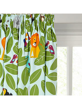 little home at John Lewis Animal Fun Pencil Pleat Pair Blackout Lined Children's Curtains