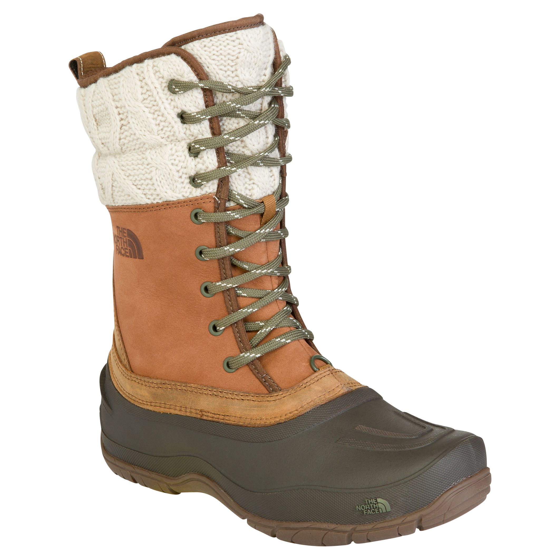 The North Face Women's Shellista Lace Leather Snow Boots, Brown