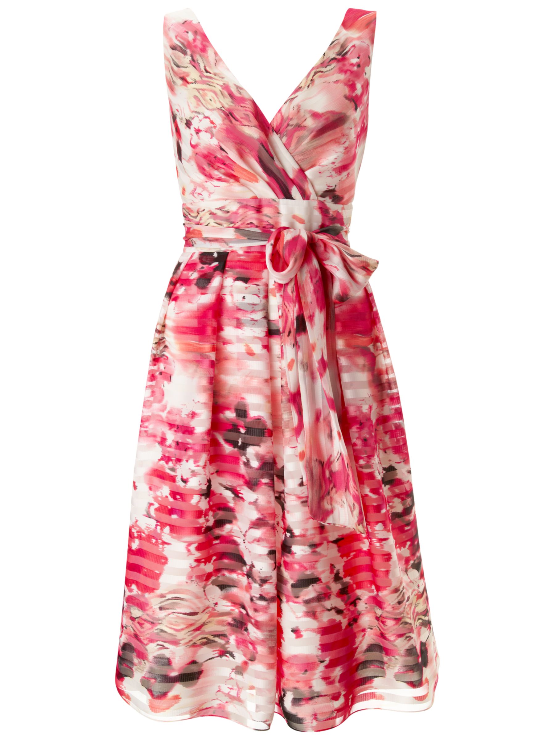 Ariella Lisa Stripe Floral Dress, Pink