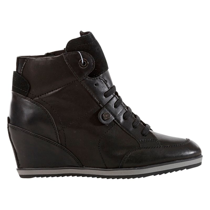 Geox Illusion Leather Wedge Sneaker Trainers at John Lewis \u0026 Partners