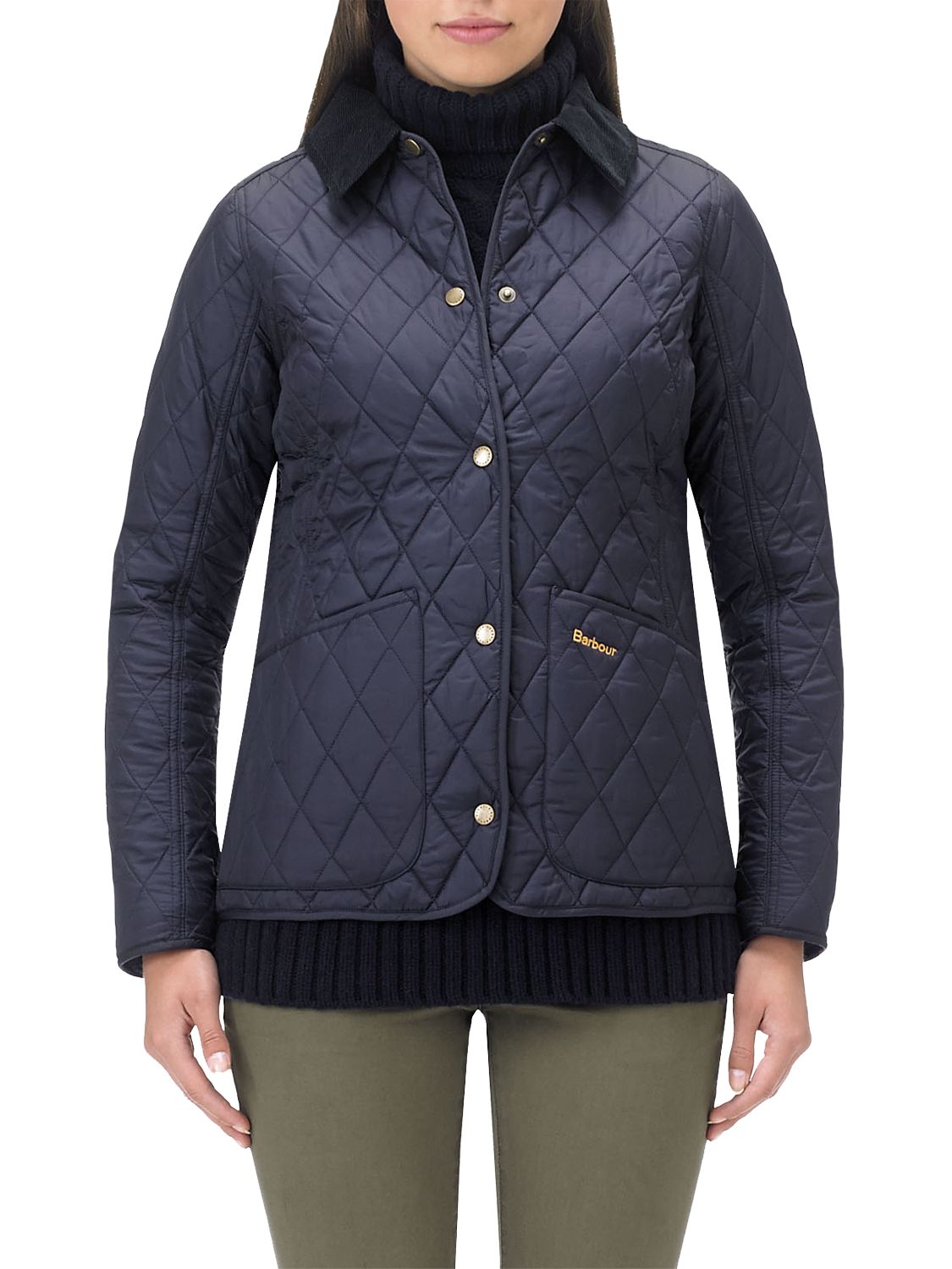 barbour annandale quilted jacket navy