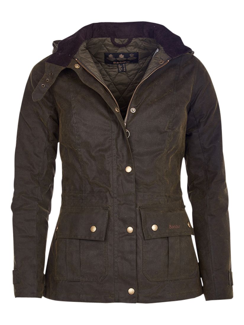 Barbour Convoy Waxed Jacket, Olive at 