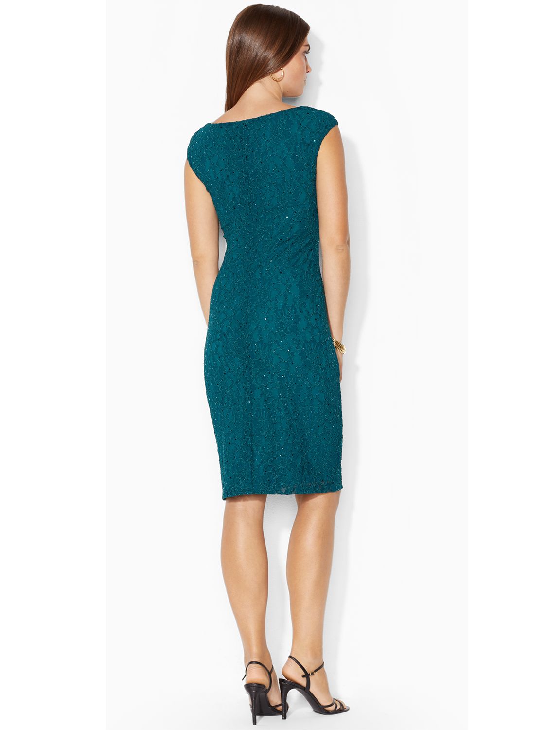 ralph lauren teal dress