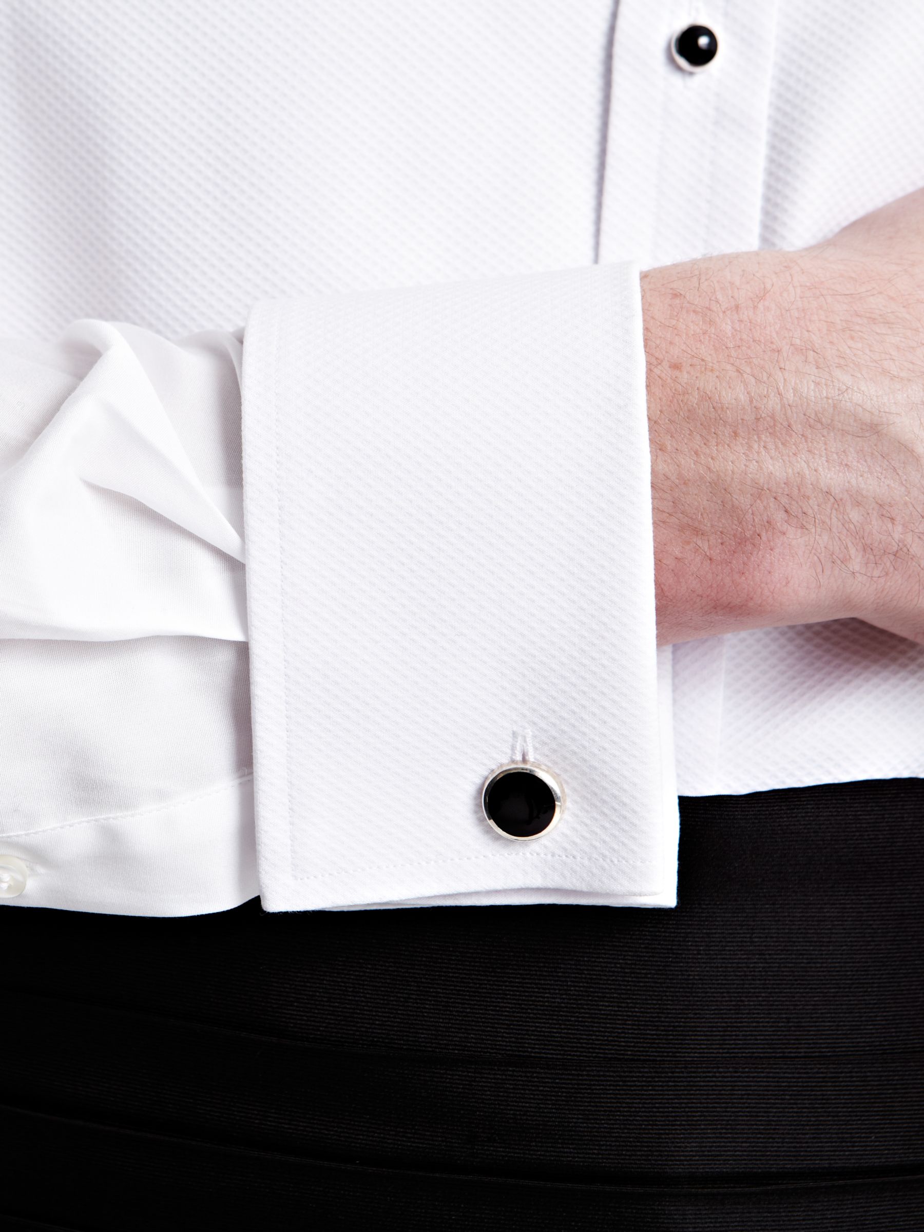 Thomas Pink Slim Fit Tuxedo Shirt in White for Men