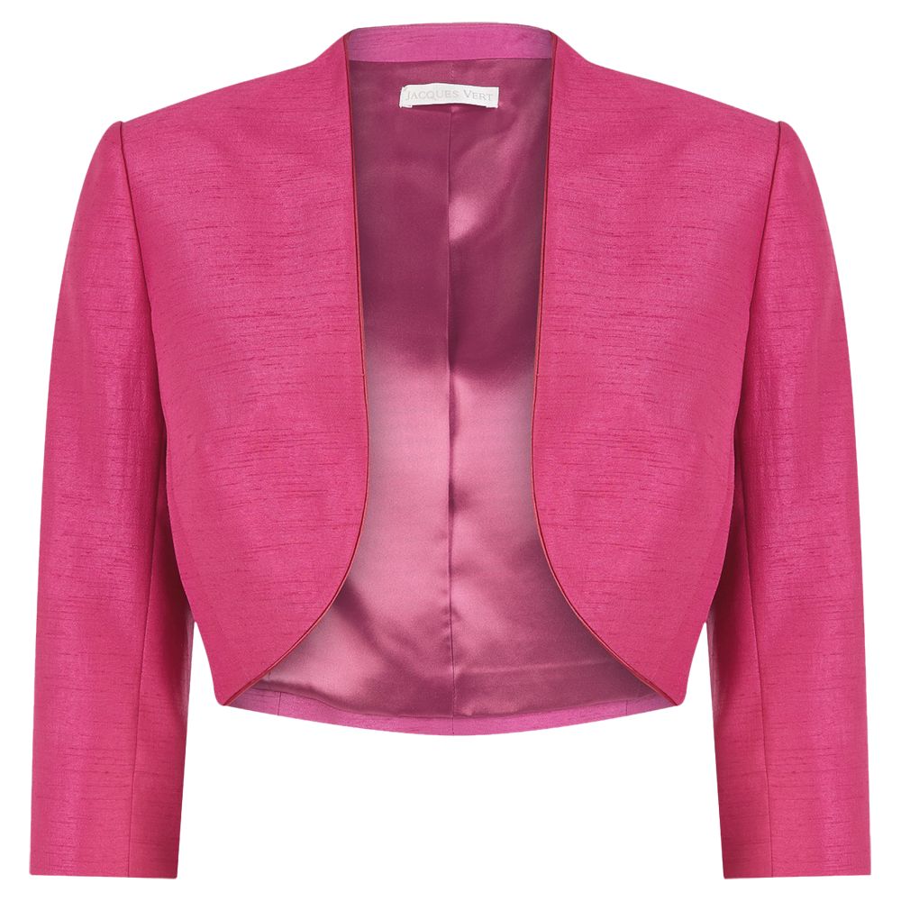 Jacques Vert Piped Bolero, Hot Pink