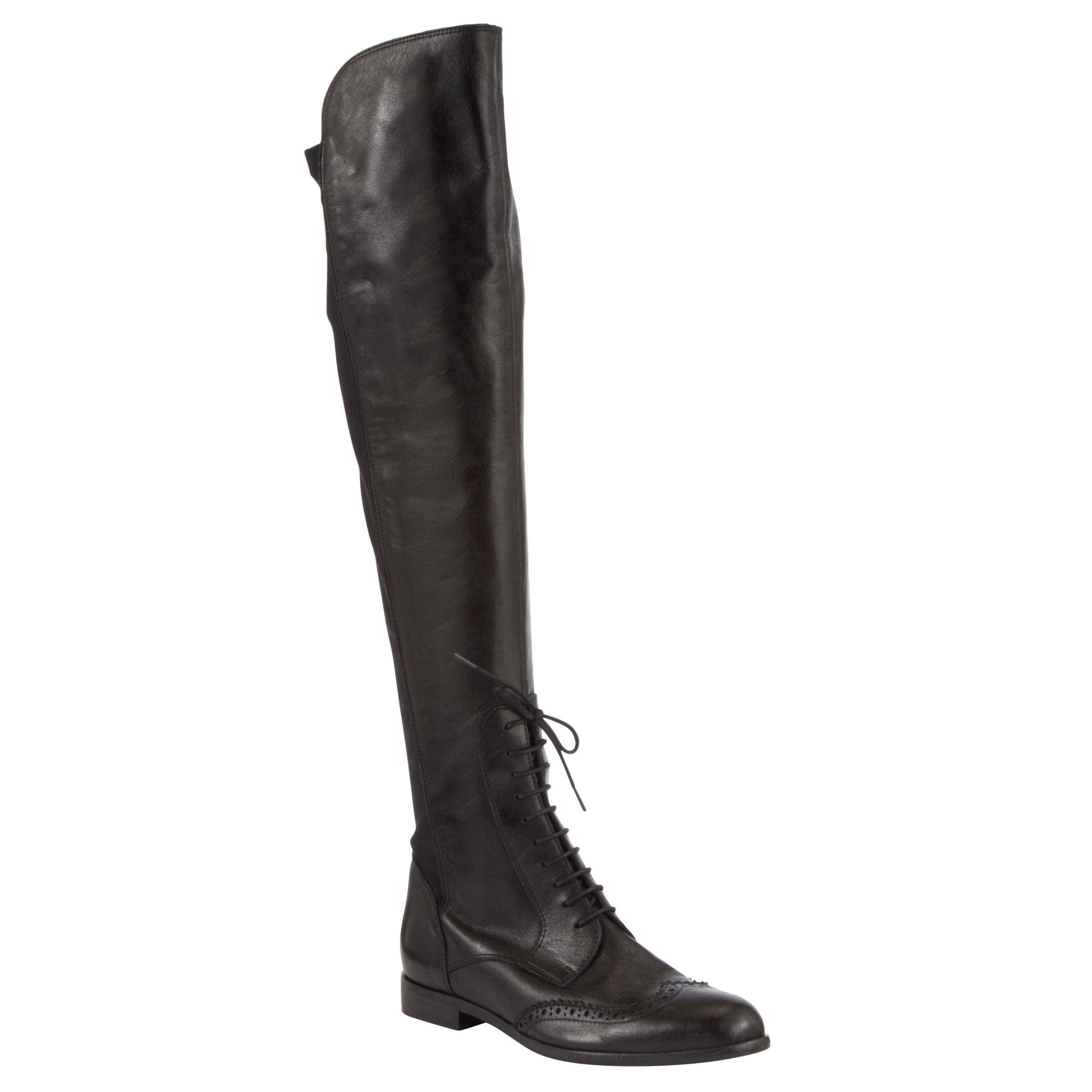 Somerset by Alice Temperley Cromwell Leather Over the Knee Boots, Black