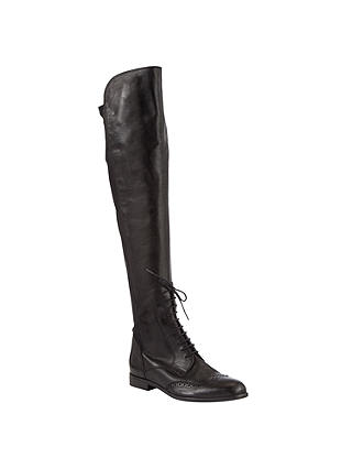 Somerset by Alice Temperley Cromwell Leather Over the Knee Boots, Black