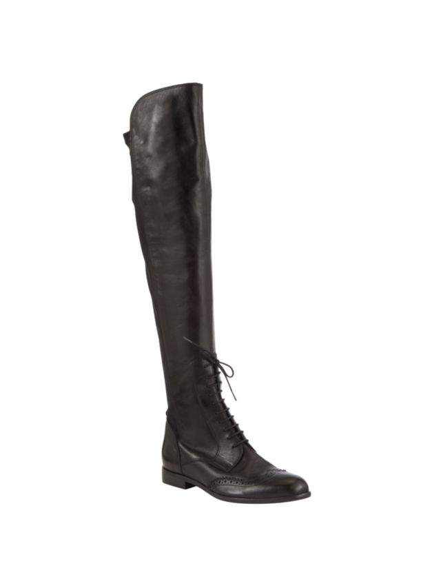 Somerset by Alice Temperley Cromwell Leather Over the Knee Boots, Black, 7
