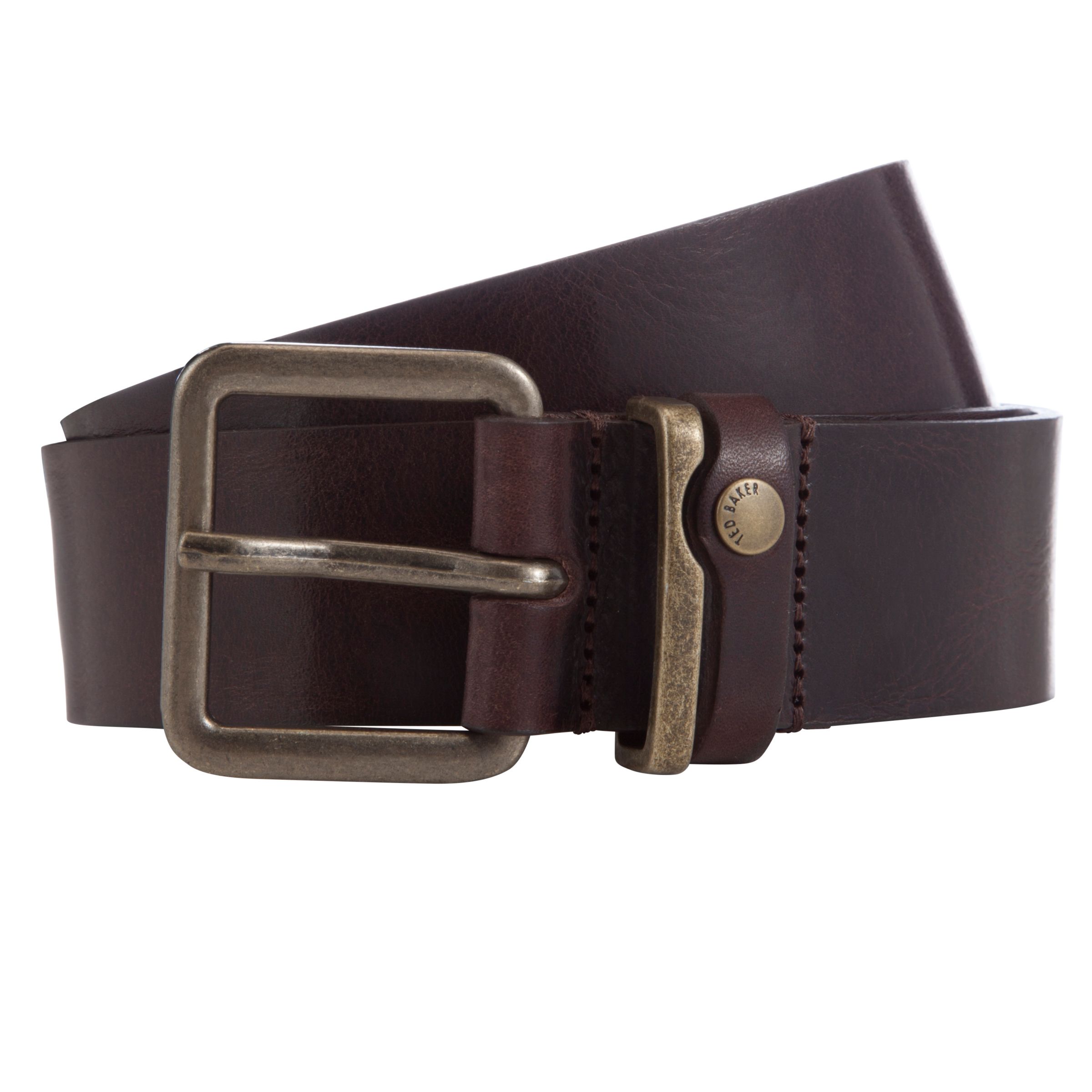 Ted Baker Katchup Leather Belt, Chocolate