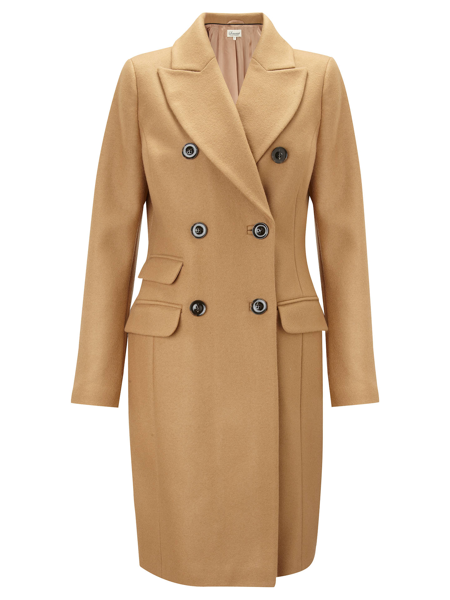 Somerset by Alice Temperley Double Breasted Trench Coat, Camel at John ...