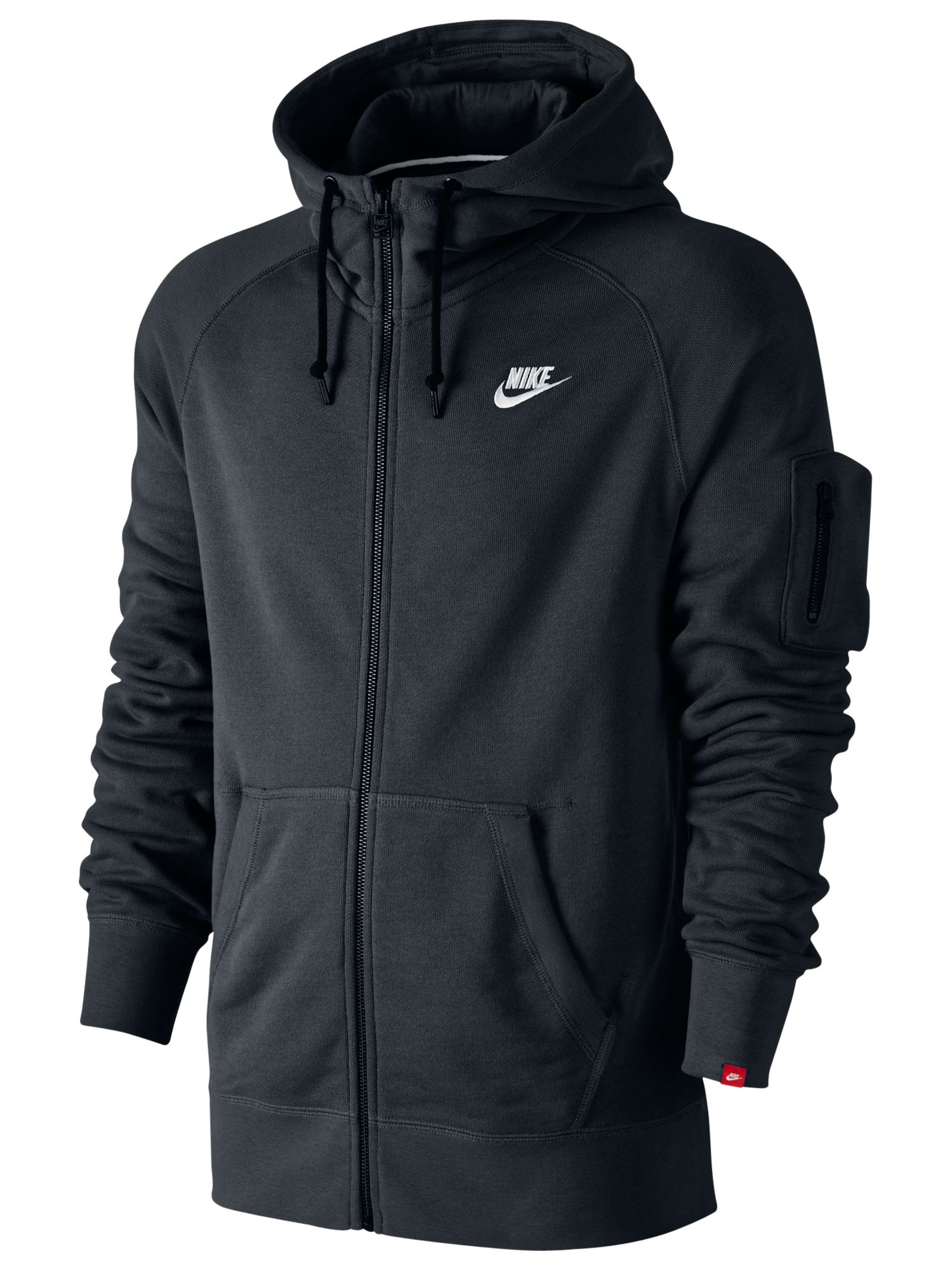 Nike AW77 Fleece Full Zip Training Hoodie, Black