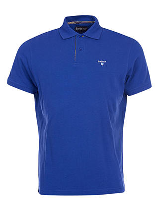 Barbour Tartan Pique Polo Shirt, Sail Blue