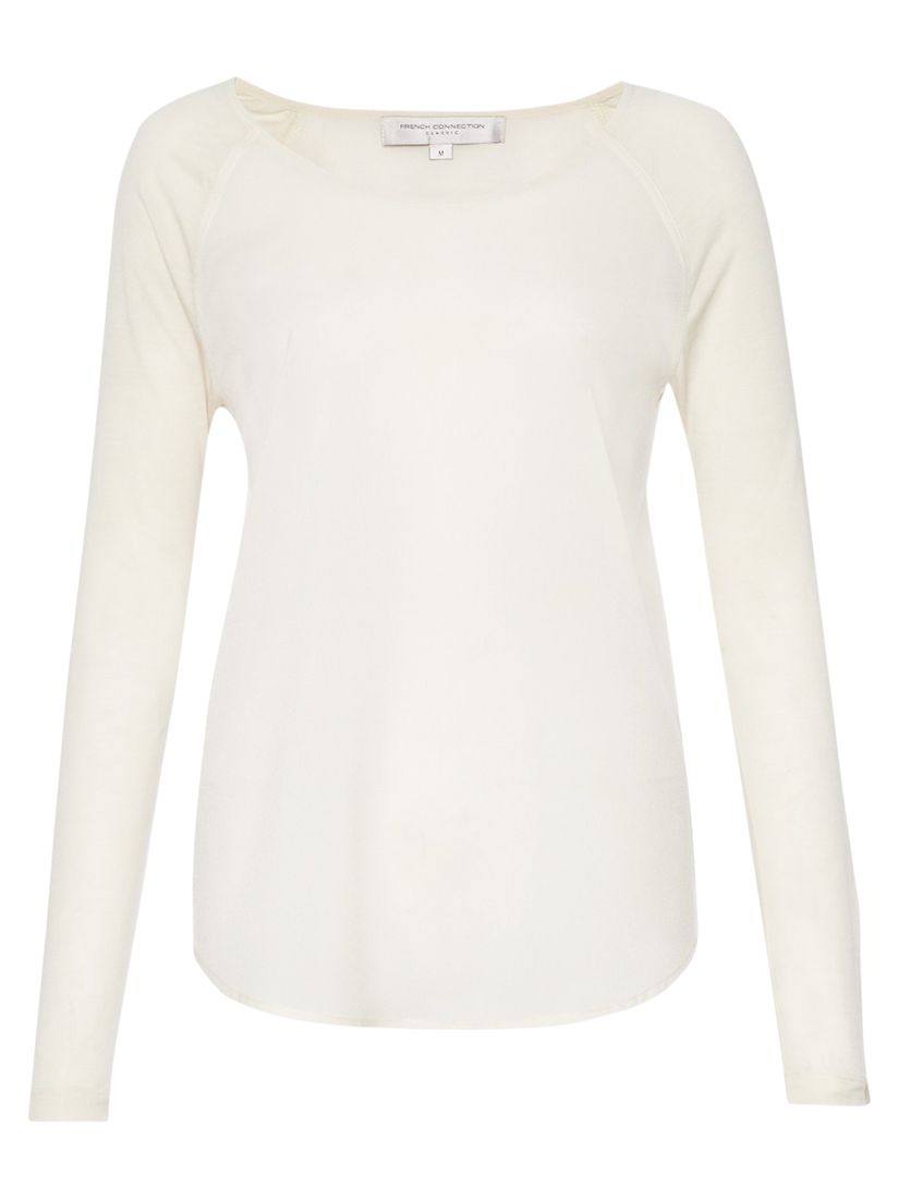 French Connection Polly Plains Top, Classic Cream at John Lewis & Partners