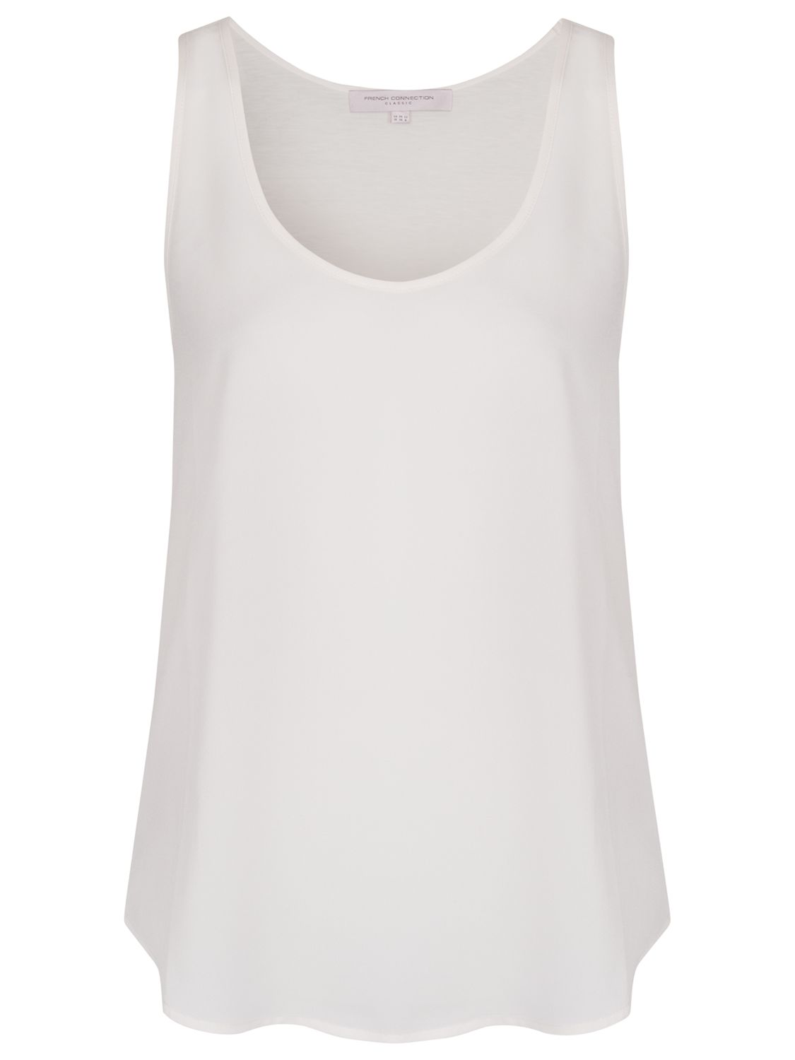 French Connection Polly Plains Vest Top, Classic Cream at John Lewis ...