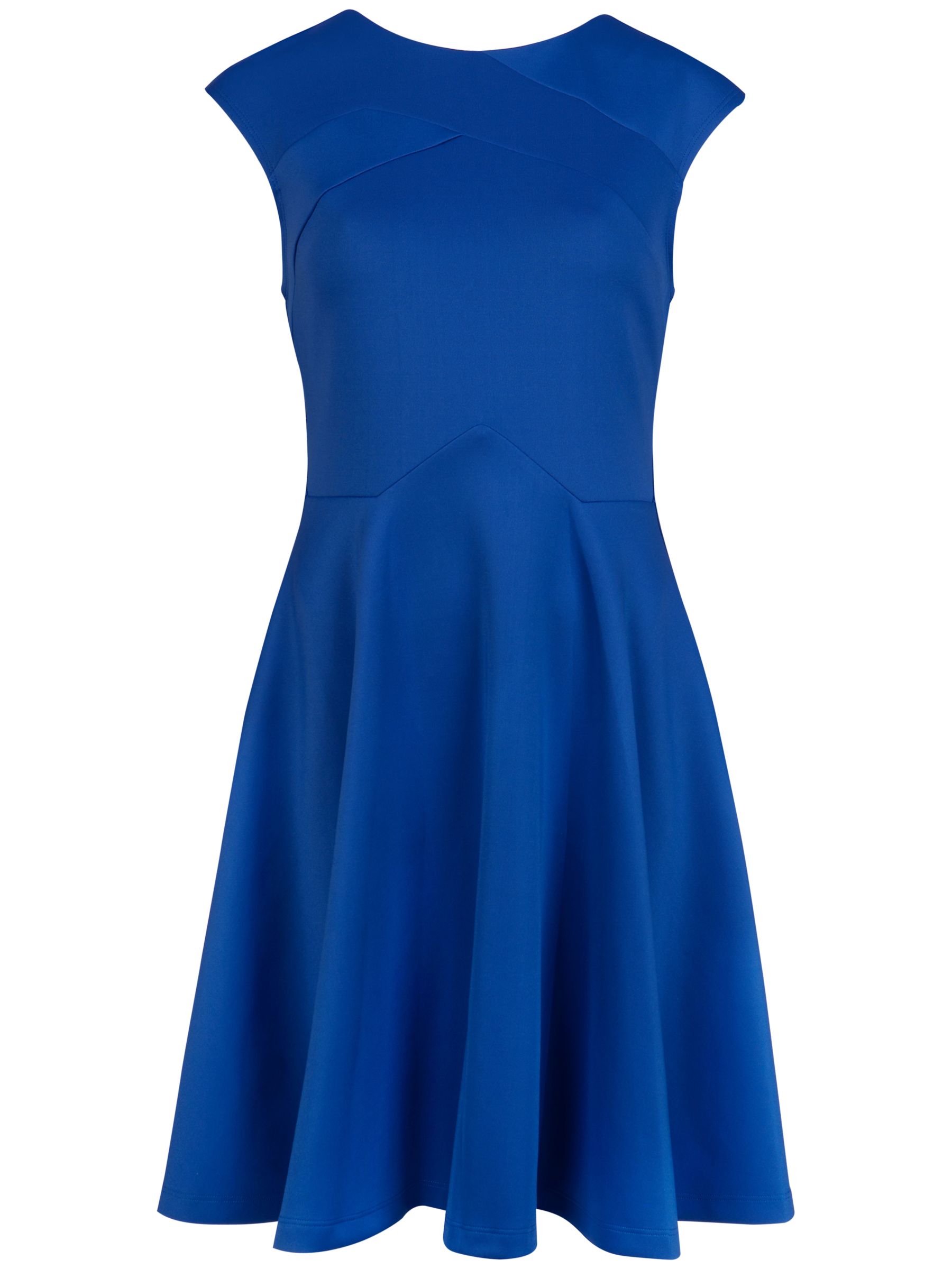 bright blue skater dress