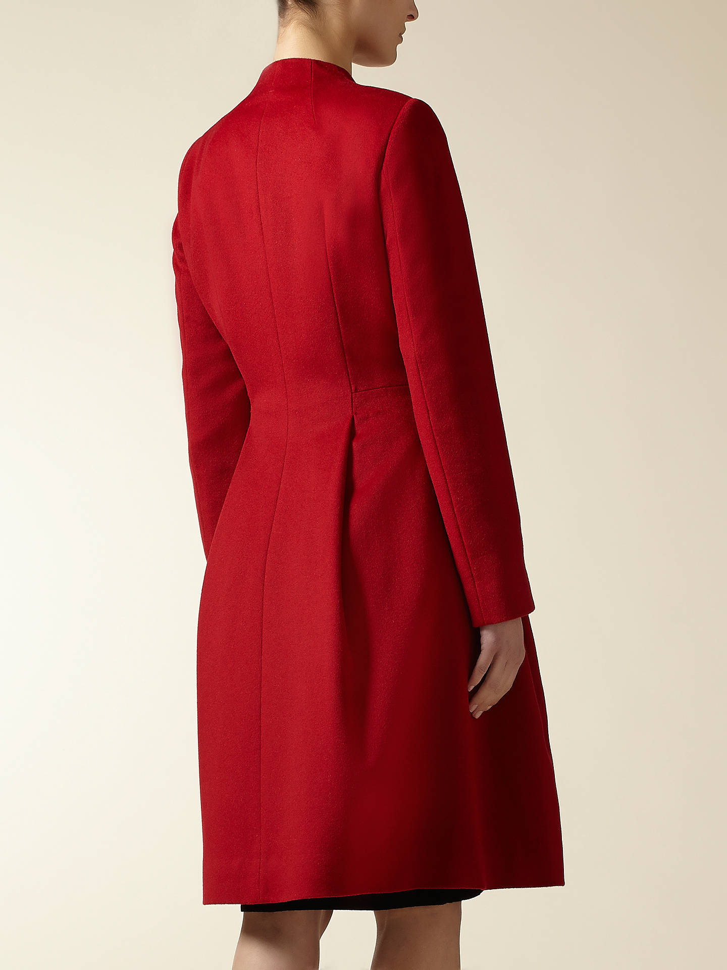 Jaeger Wool And Cashmere Waist Coat, Red at John Lewis & Partners