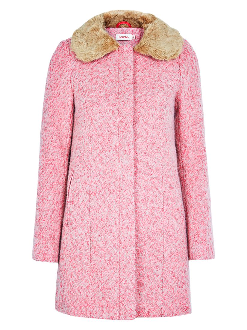 Louche Ronnie Coat, Pink at John Lewis & Partners