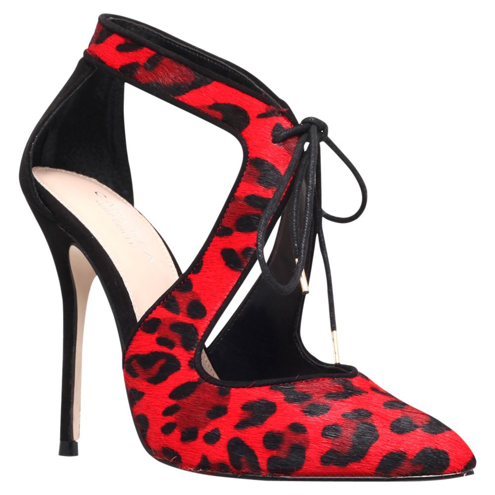 red carvela heels