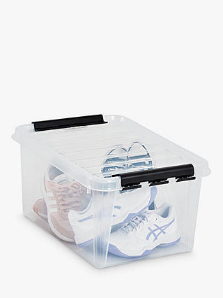 Food Safe SmartStore 32L Plastic Storage Boxes with Clip Lids Outdoor Indoor 
