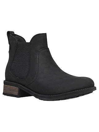 UGG Bonham Leather Low Block Heel Ankle Boot, Black
