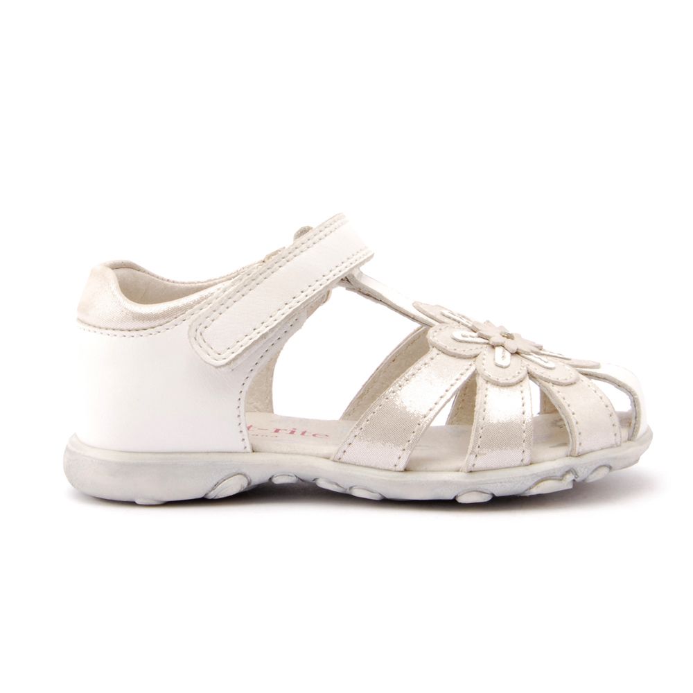 Start-rite Primrose Leather Sandals, White/Silver