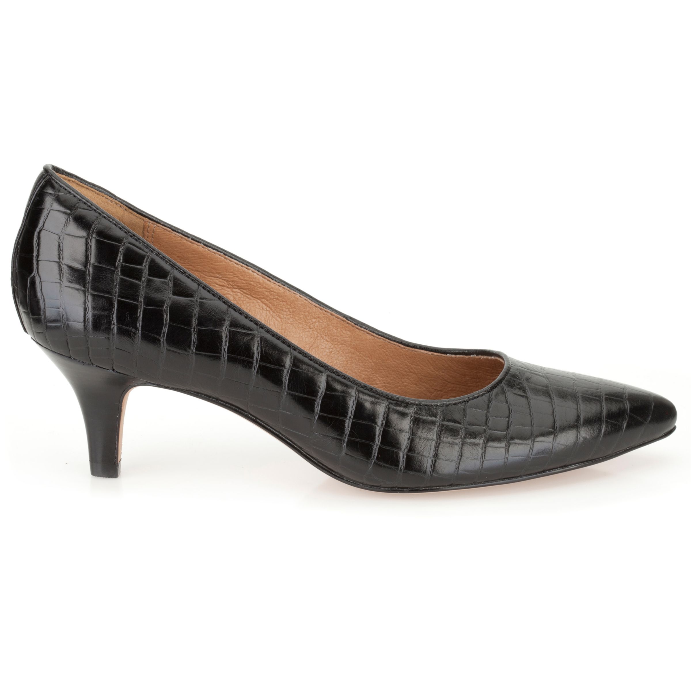 clarks kitten heel court shoes