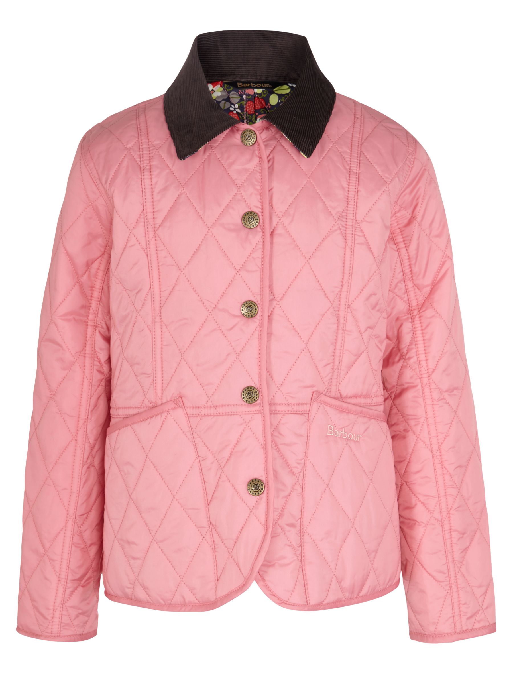 فلسفي barbour quilted jacket pink 