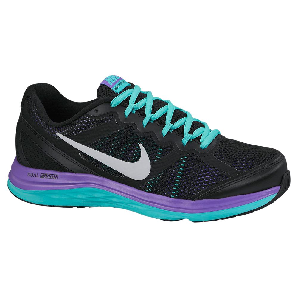 Nike Dual Run Women's Shoes, Black/Hyper Turquoise