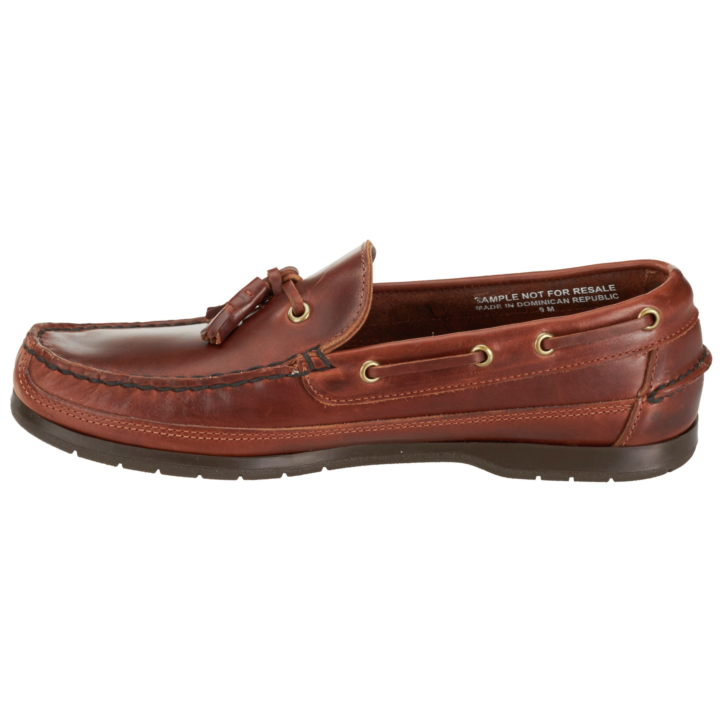 Sebago Ketch Leather Boat Shoes, Brown at John Lewis & Partners