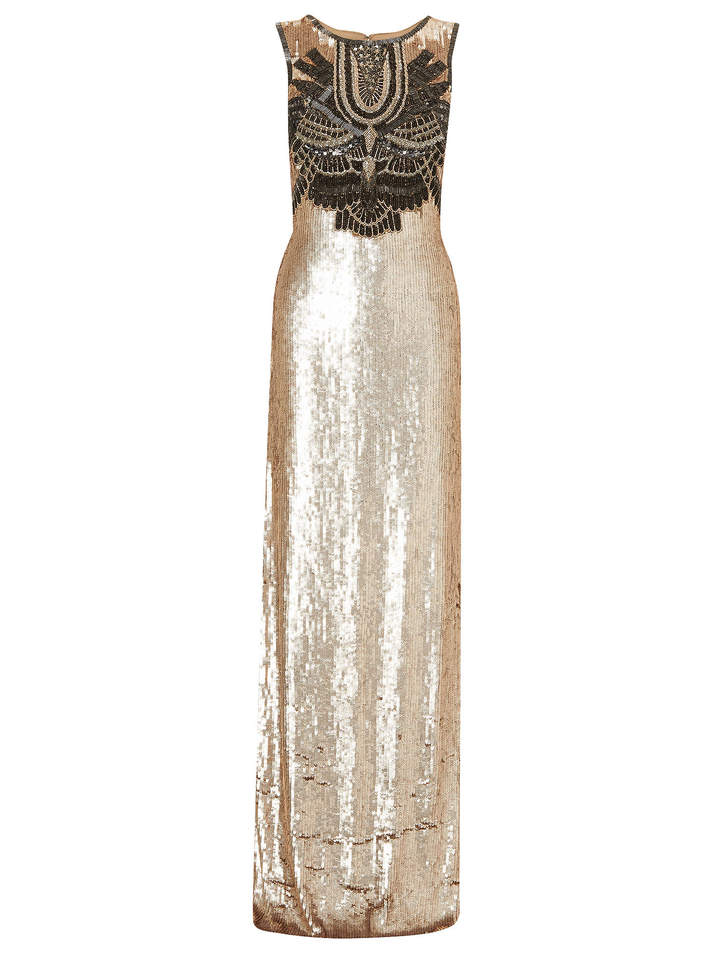 Phase Eight Collection 8 Clara Embellished Maxi Dress, Gold at John Lewis & Partners