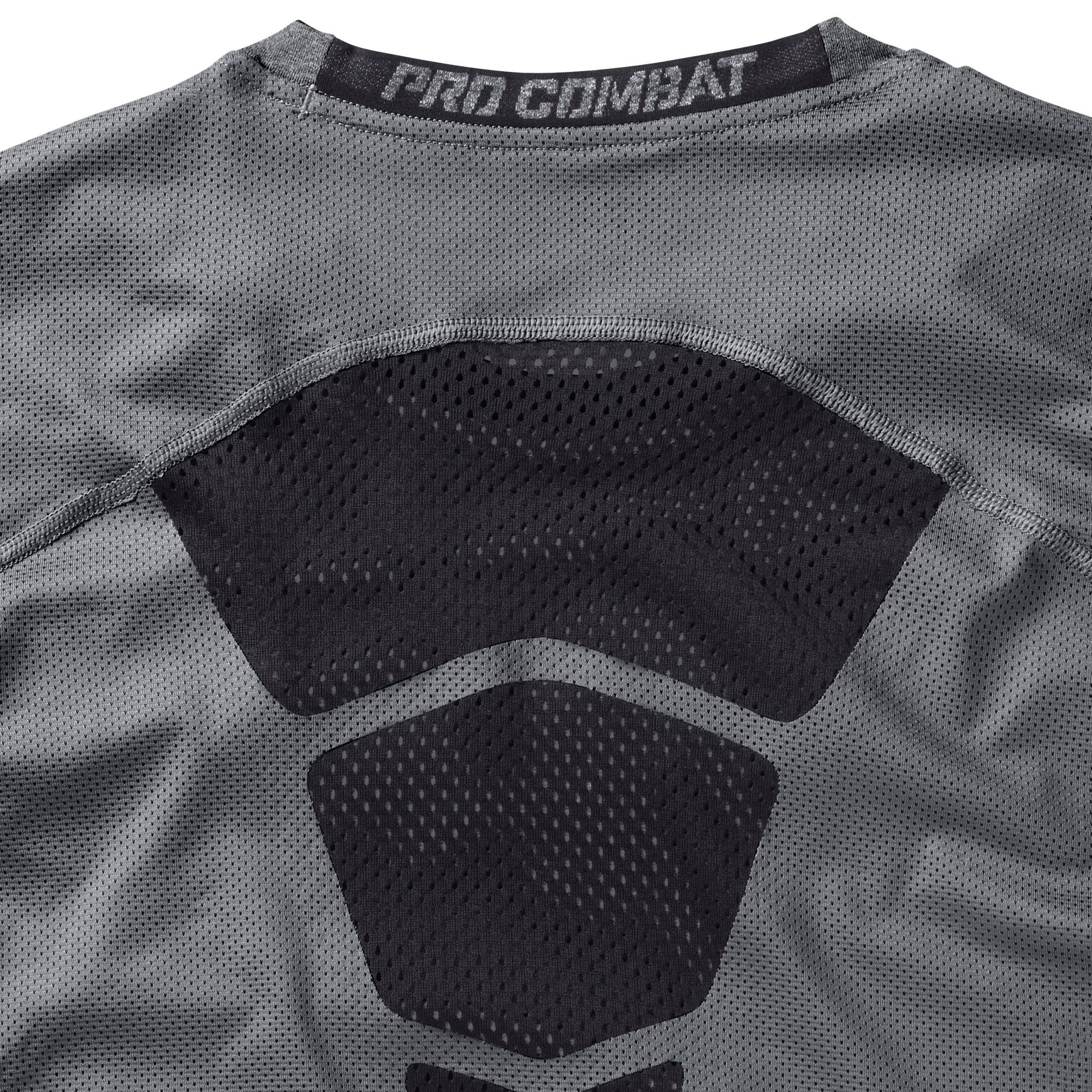 Nike Pro Combat Hypercool Fitted 2.0 T-Shirt, Carbon Heather/Dark Steel